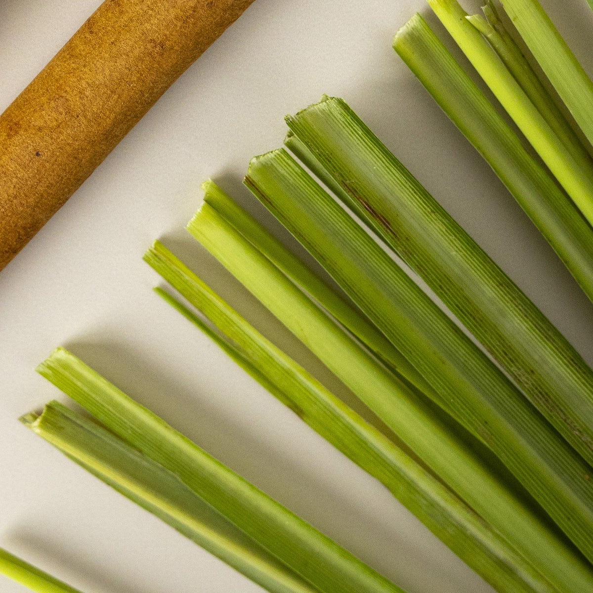 Fresh lemongrass stalks